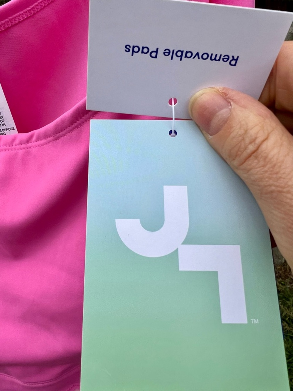 NWT Joy Lab Barbie Pink XXL athletic crop top yoga long sleeve off-shoulder - Picture 15 of 15